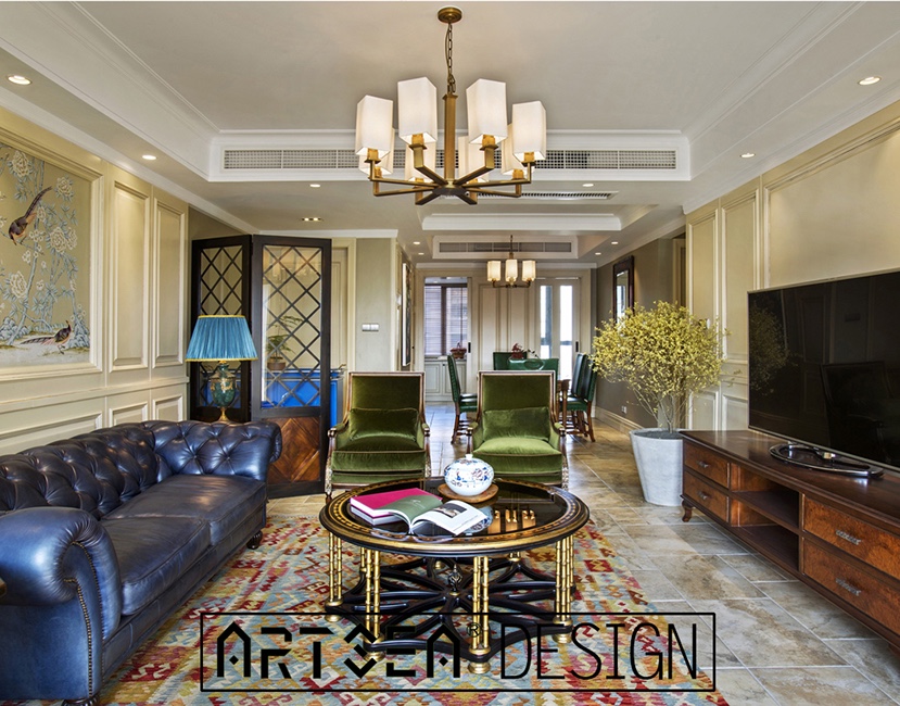 南京公海7108优惠大厅设计装饰—家装案例<岁月鎏金>